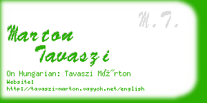 marton tavaszi business card